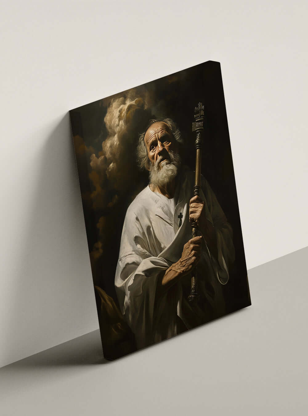 Christian Wall Decor: Bible Verse Canvas Art, Neoclassical Painting Style