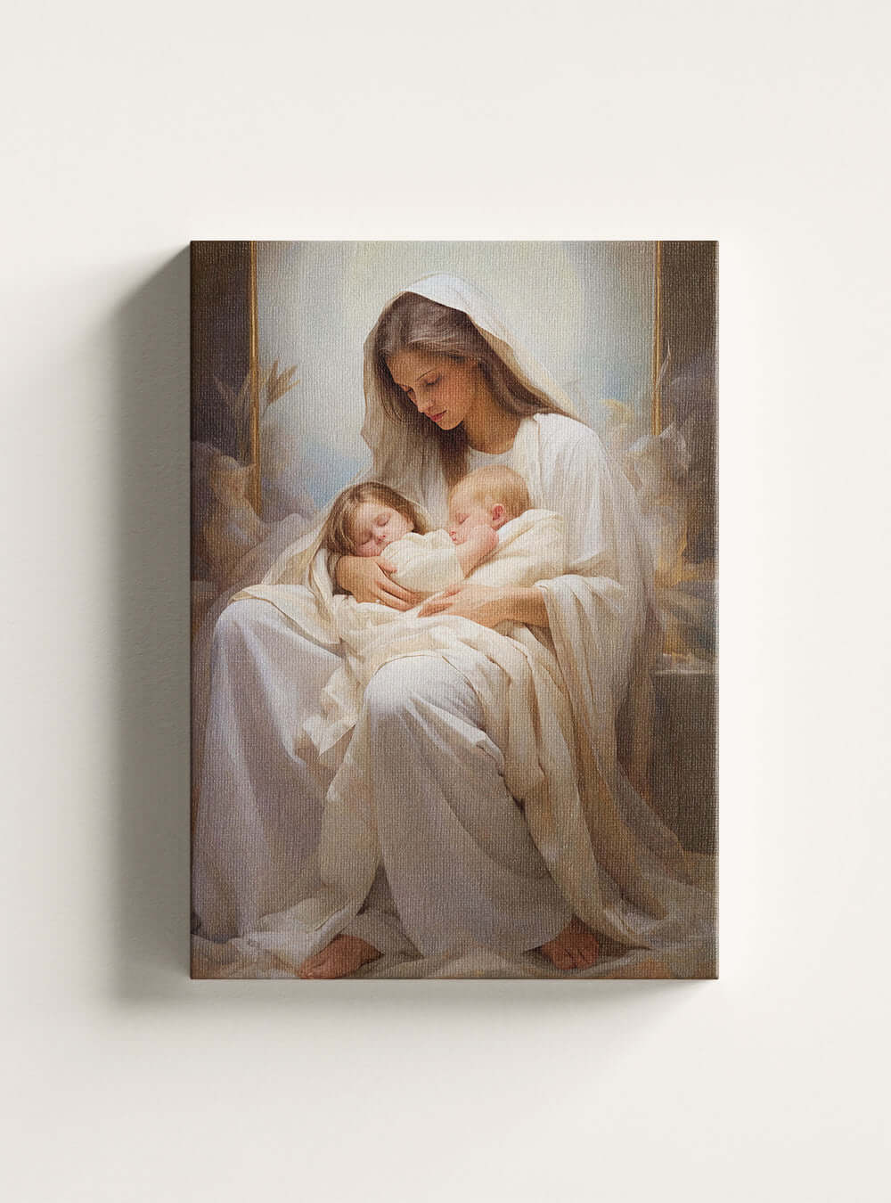 Colossians 3:14 - Serene Mother - Christian Decor Canvas Print