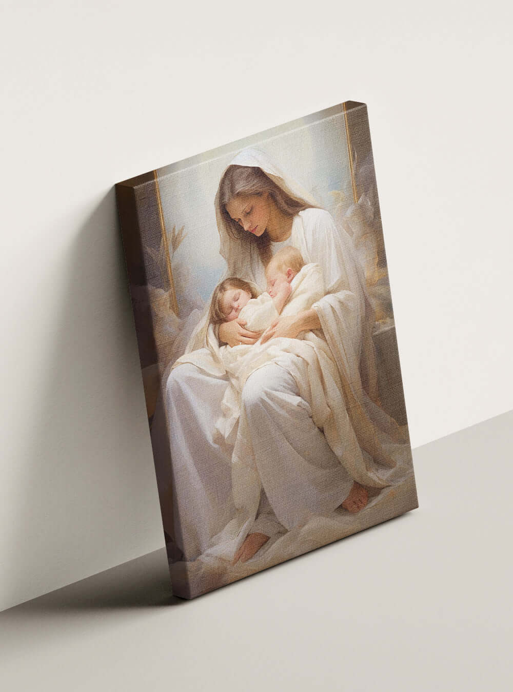 Colossians 3:14 - Serene Mother - Christian Decor Canvas Print