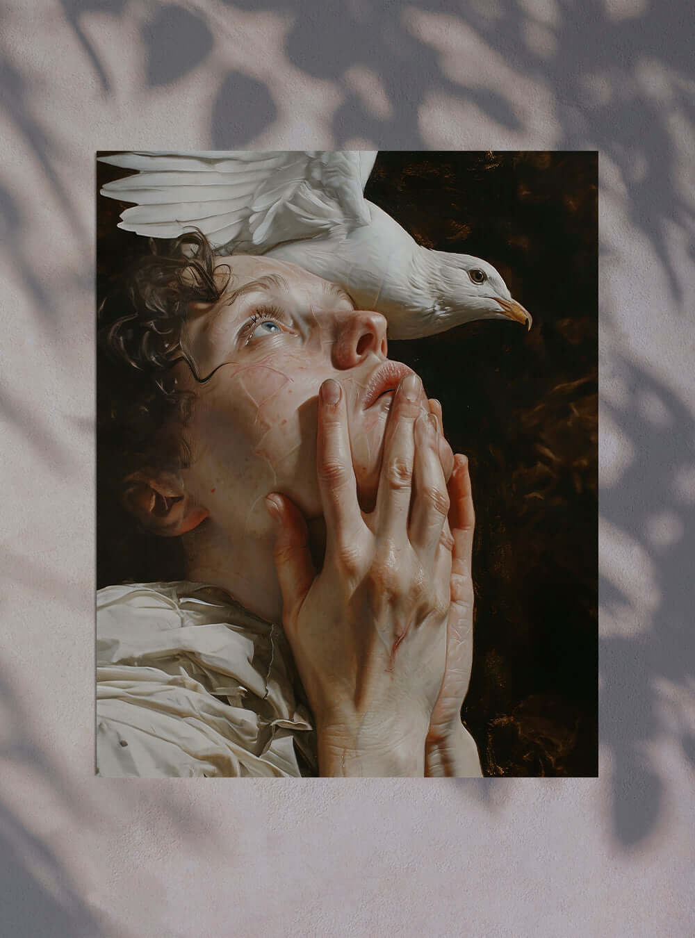 Compassionate Saint Neoclassical Serenity Poster Print: Christian Wall Decor