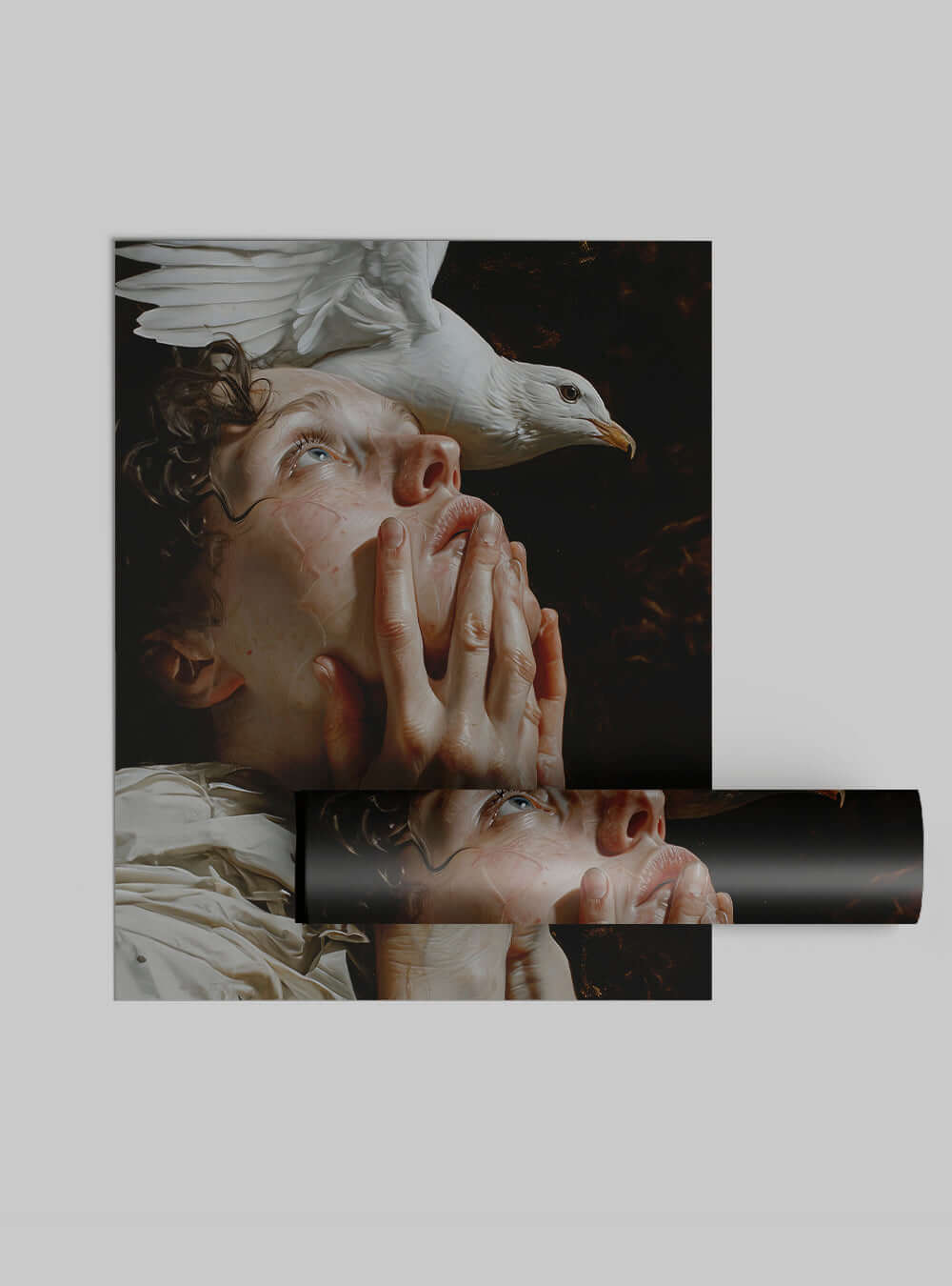 Compassionate Saint Neoclassical Serenity Poster Print: Christian Wall Decor