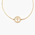 Crown Thorns Cross Bracelet in Gold Vermeil on Sterling Silver
