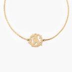 Custom Initial Thorns Bracelet in Gold Vermeil