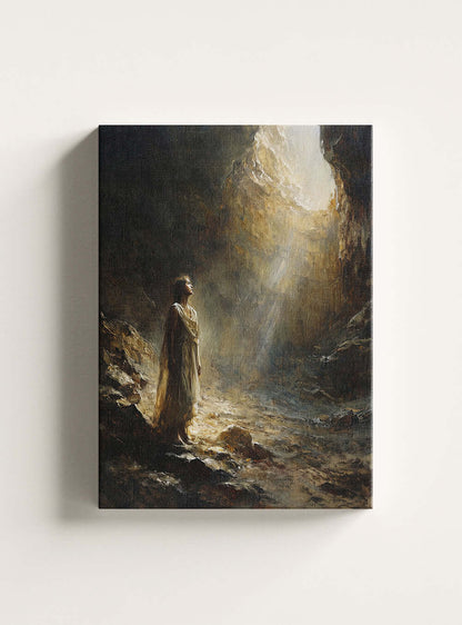 Deuteronomy 11:1 Divine Light Cave Christ Canvas Art