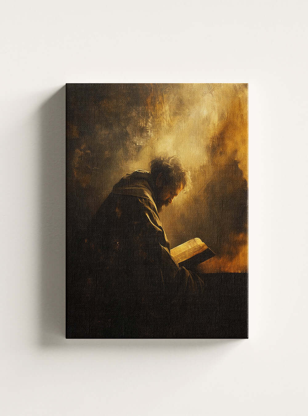 Divine Contemplation Neoclassical Christian Wall Decor: Exclusive Sacred Art Printed on Canvas