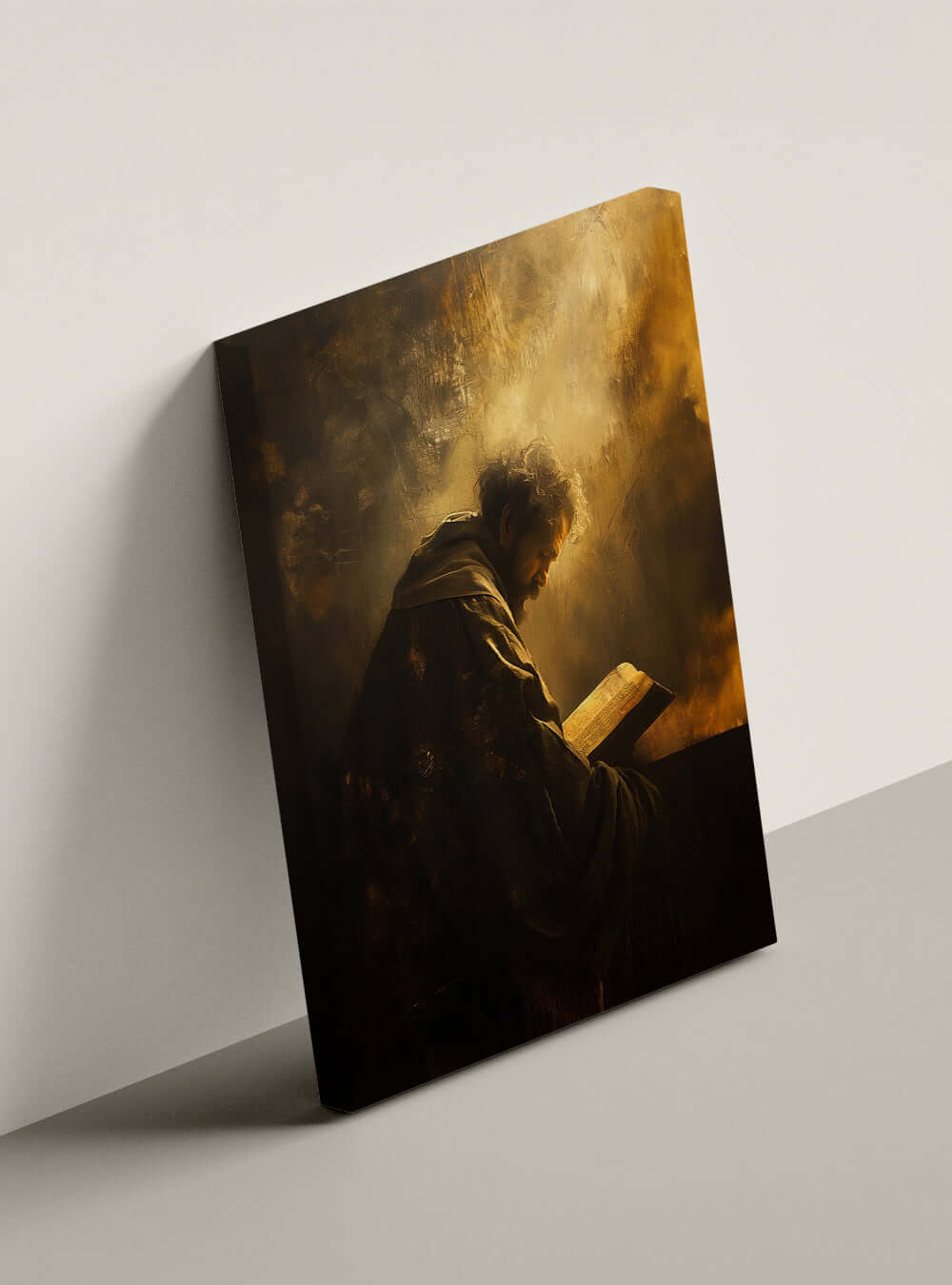 Divine Contemplation Neoclassical Christian Wall Decor: Exclusive Sacred Art Printed on Canvas