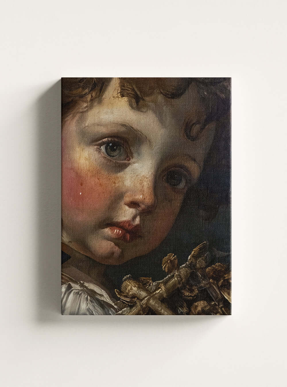 Divine Light Cherub Gratitude Christian Art Gift Canvas Print