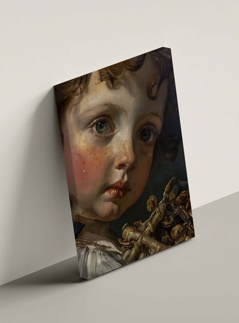 Divine Light Cherub Gratitude Christian Art Gift Canvas Print