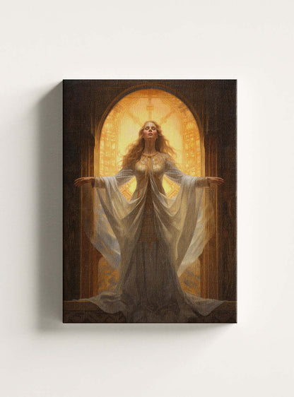 Eclectic John 9:5 Angelic Figure Canvas Art + Christian Decor Print