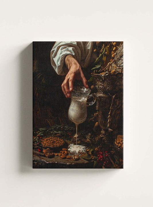 Elegance of Christian Belief: Almond-Inspired Bible Art Canvas Print