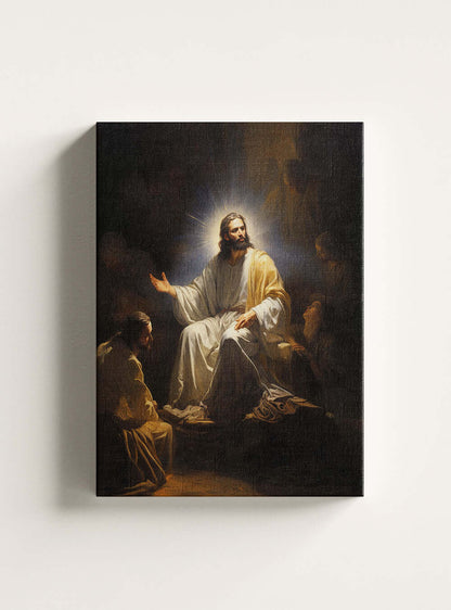 Ephesians 2:8 - Celestial Grace Christian Canvas Art