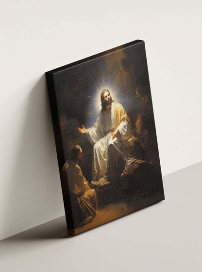 Ephesians 2:8 - Celestial Grace Christian Canvas Art