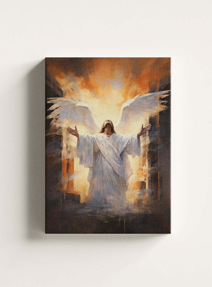 Ephesians 3:19 Angelic Radiance - Modern Christian Canvas Print