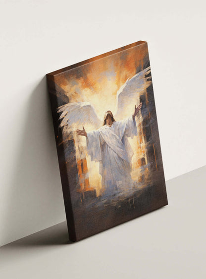 Ephesians 3:19 Angelic Radiance - Modern Christian Canvas Print