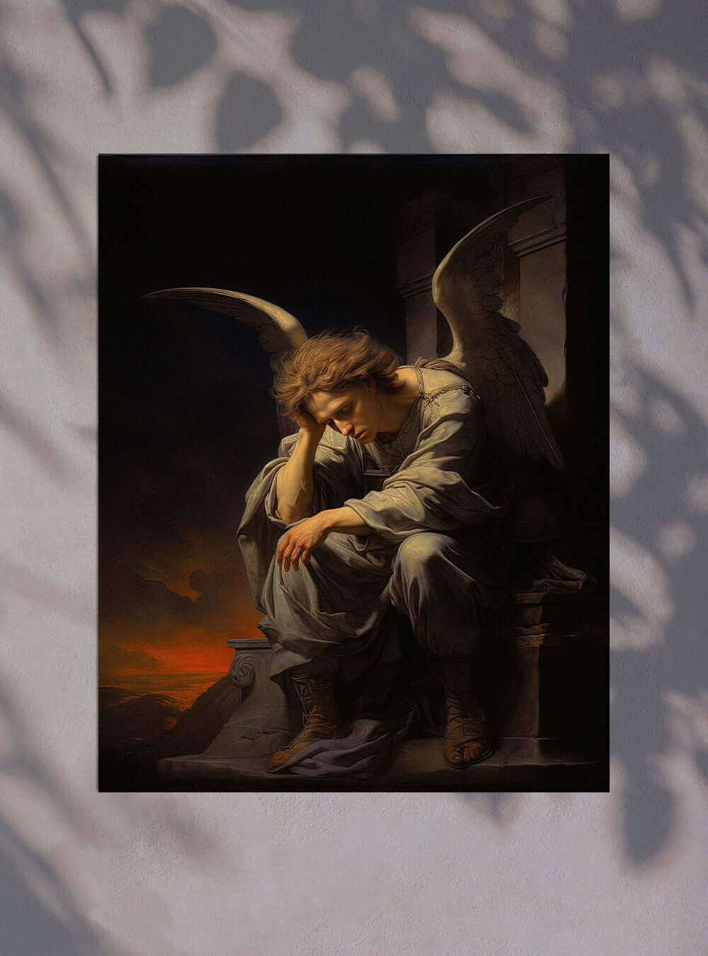 Ephesians 4:32 Contemplative Angel Art Bible Verse Print