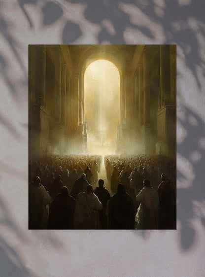 Ephesians 5:21 Sacred Art Inspirational Light in Cathedral Poster Print