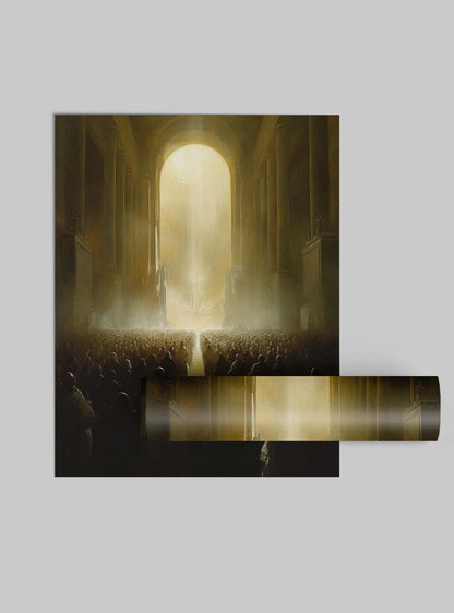 Ephesians 5:21 Sacred Art Inspirational Light in Cathedral Poster Print