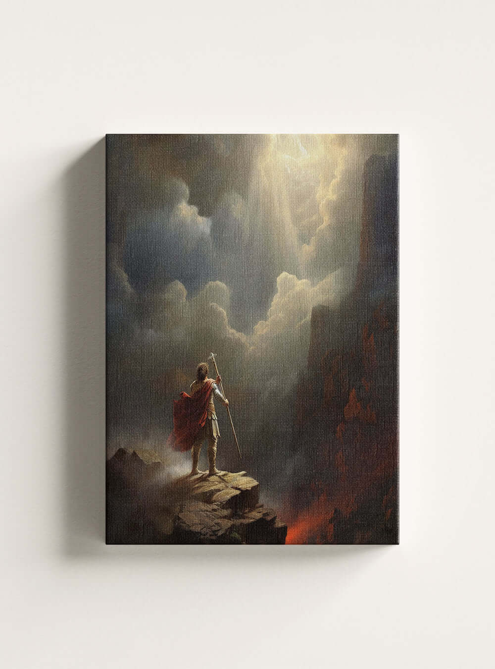 Ephesians 6:11 - Warrior Cliff - Christian Canvas Art Print