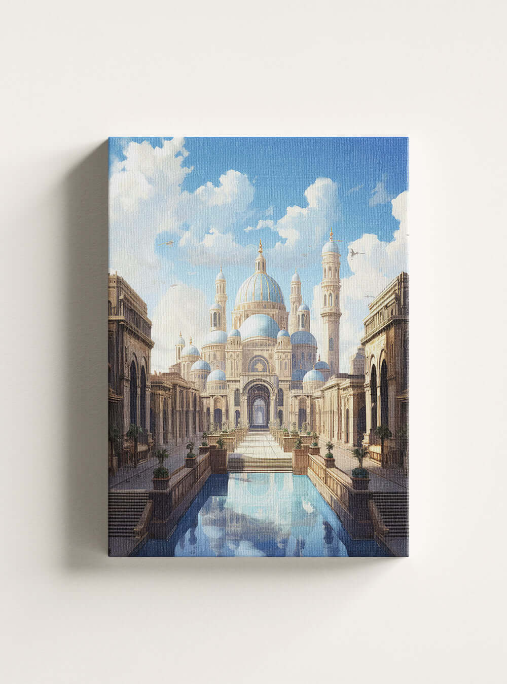 Ethereal Revelation 22:1 - Divine Sky Bible Canvas Art Print