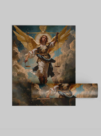 Exceptional Angelic Art Poster Print Inspired by a Bible Verse