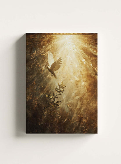 Exceptional Dove & Olive Branch Christian Art Gift for Graceful Interiors