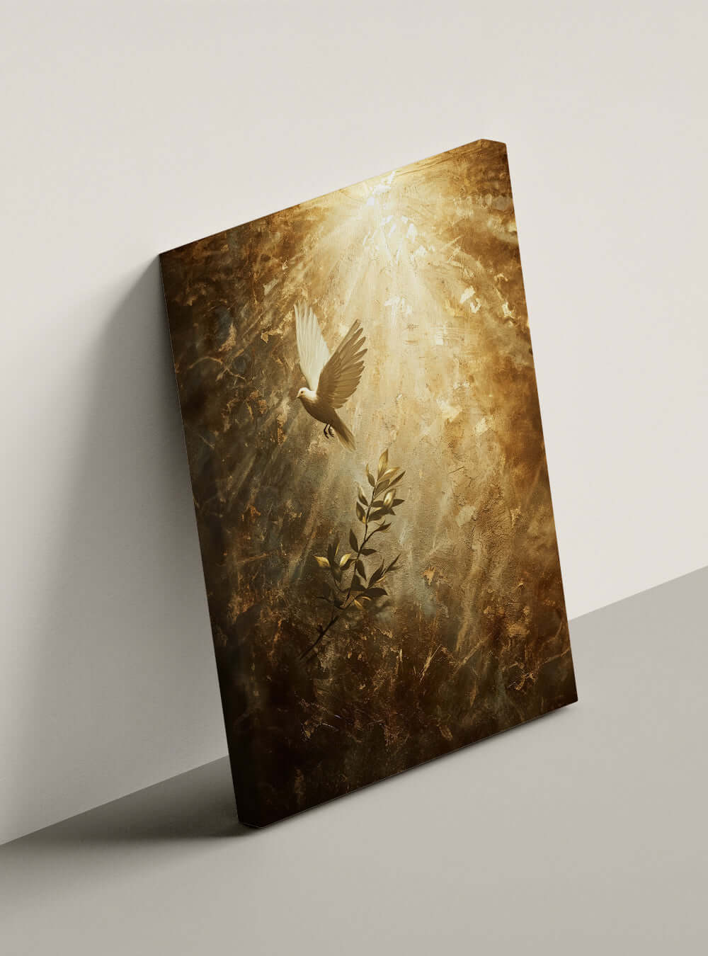 Exceptional Dove & Olive Branch Christian Art Gift for Graceful Interiors