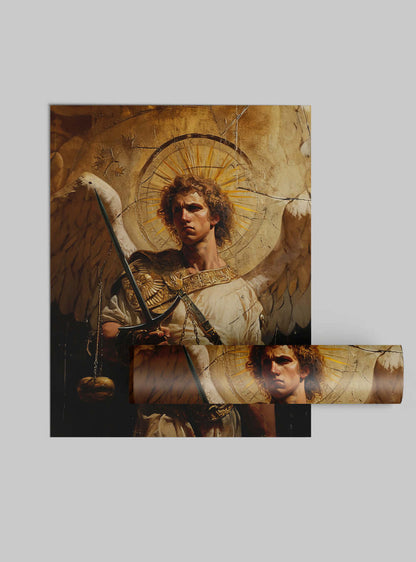 Exceptional Neoclassical Christian Wall Art: Seraphic Justice Poster Print