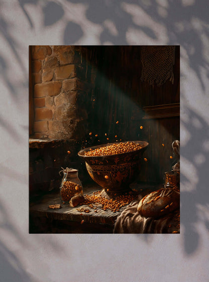 Exclusive Bible Verse Wall Art - Biblical Nourishment Still Life Poster Print