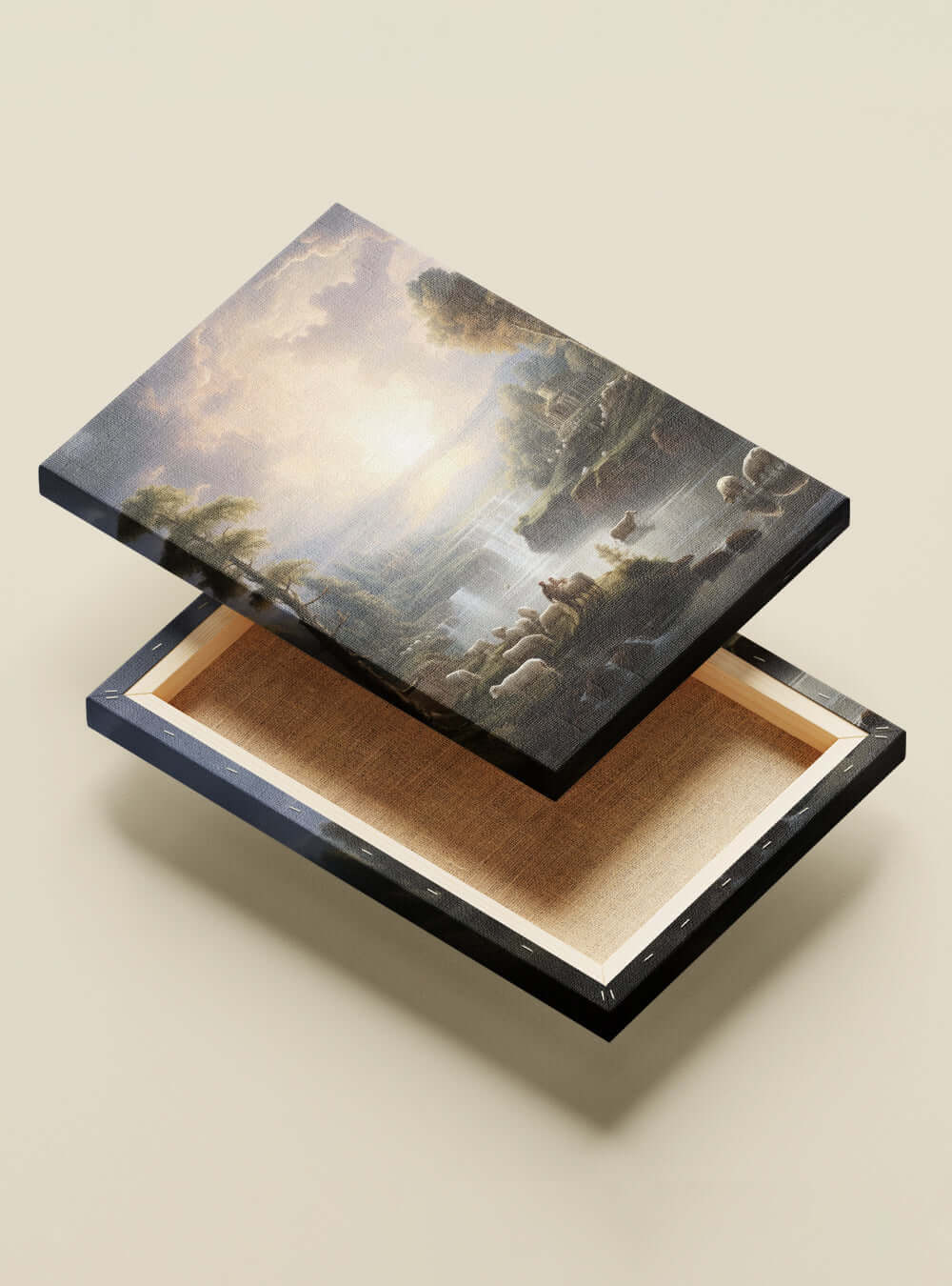 Exodus 20:10 Serene Landscape Sacred Art Canvas Print