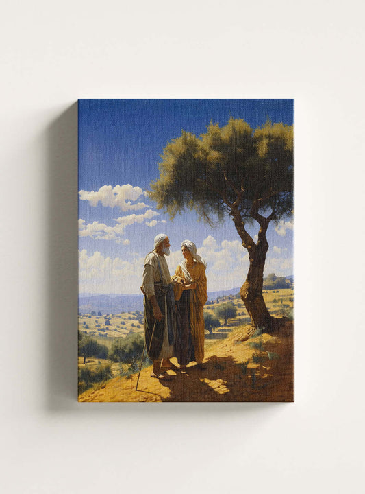 Exodus 20:12 Serene Scene Christian Art Canvas Print