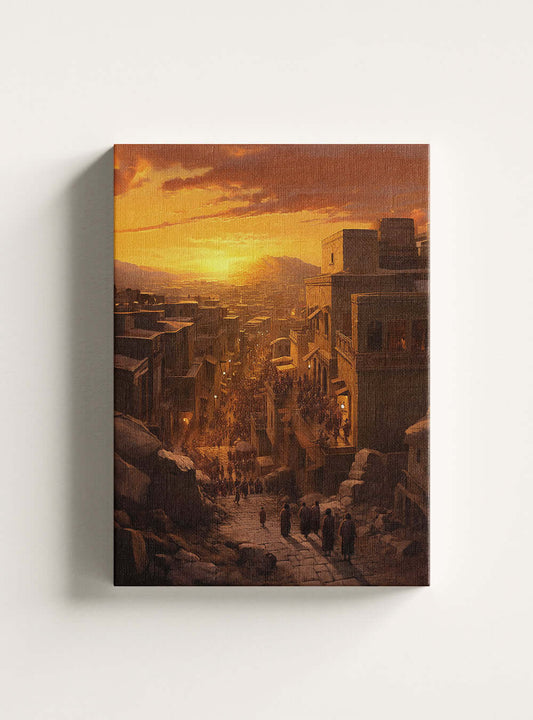 Exodus 20:13 Sunset Canvas Artwork - Christian Wall Art Print