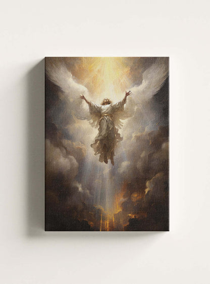 Exodus 20:6 Radiant Figure Art - Christian Home Decor Canvas Print