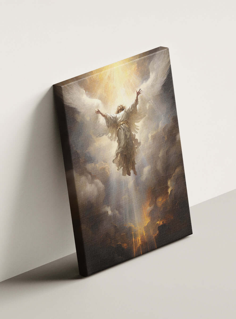 Exodus 20:6 Radiant Figure Art - Christian Home Decor Canvas Print