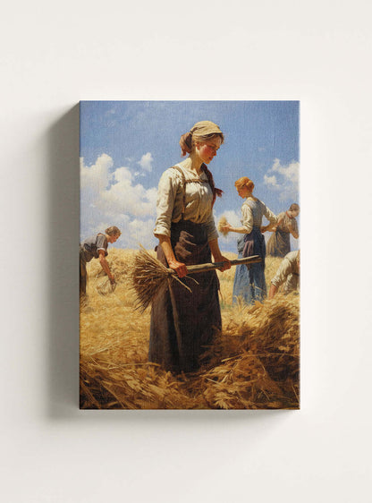 Exodus 20:9 Pastoral Harvest - Modern Christian Art Canvas Print