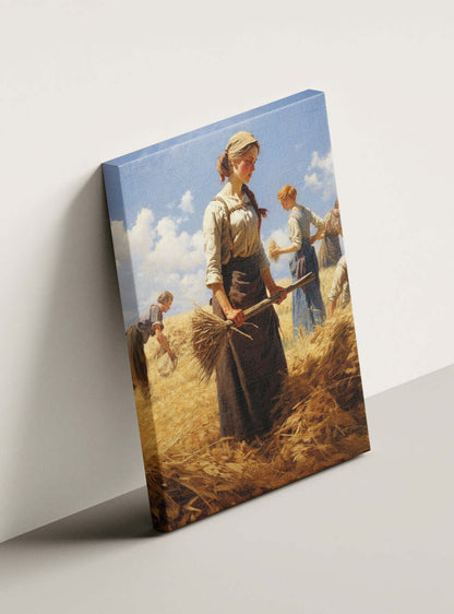 Exodus 20:9 Pastoral Harvest - Modern Christian Art Canvas Print