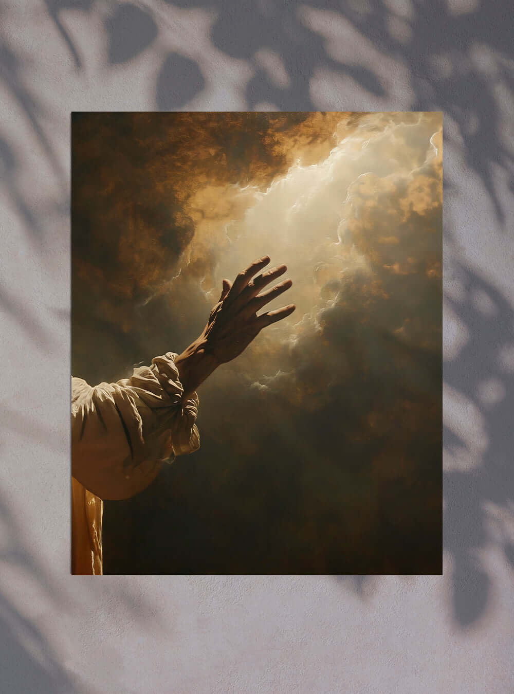 Experience the Divine Light Hand, Christian Wall Art - Bible Poster Print by Holysteller