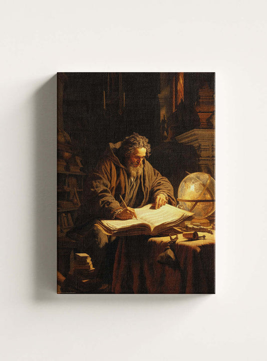 Ezra 7:10 Scholar Study Christian Art Eco-friendly Canvas Print