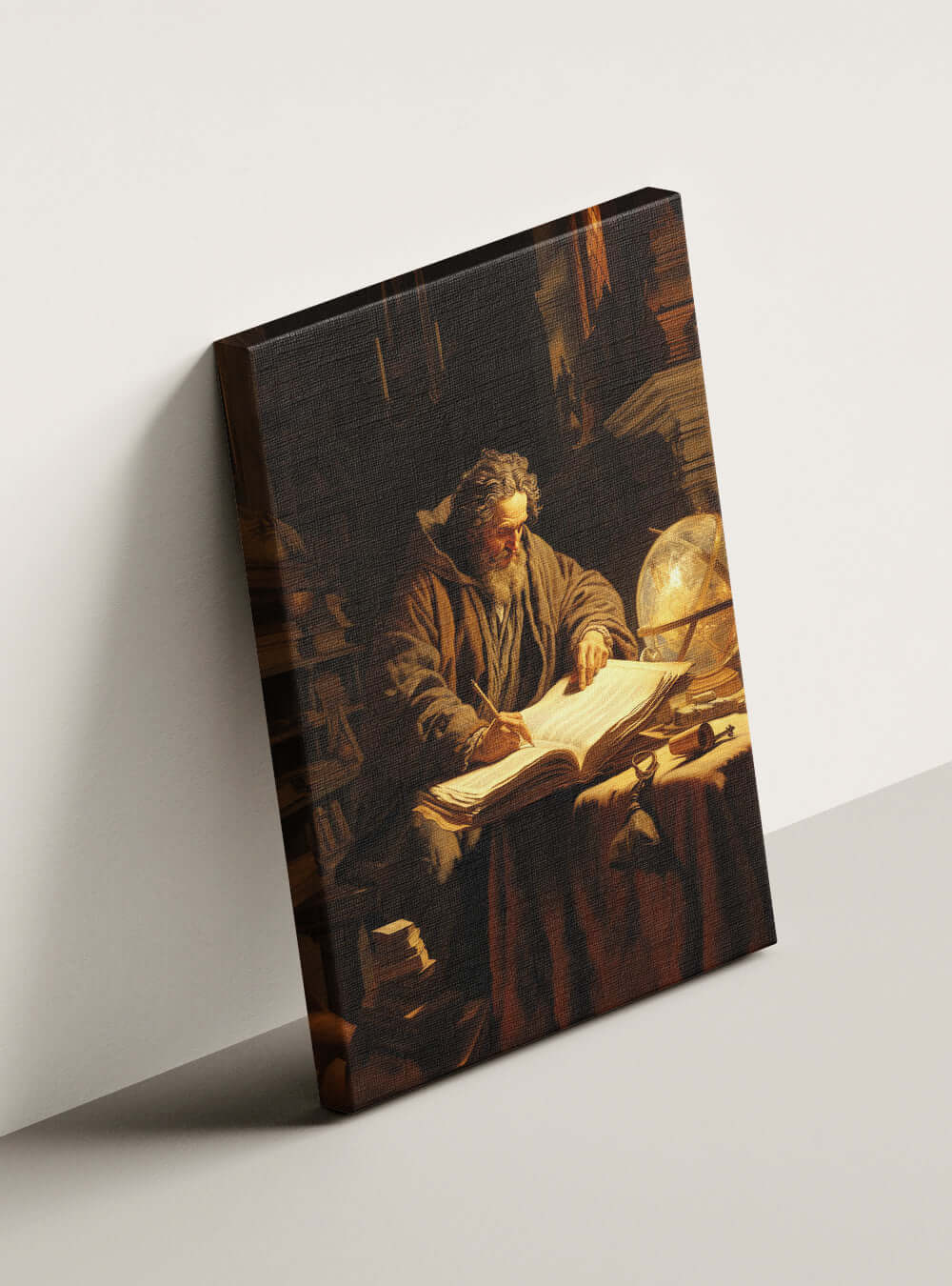 Ezra 7:10 Scholar Study Christian Art Eco-friendly Canvas Print