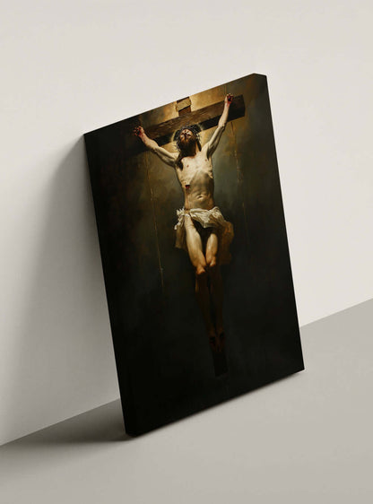 Galatians 2 Verse 20 - Crucifixion Faith Christian Art: Canvas Print