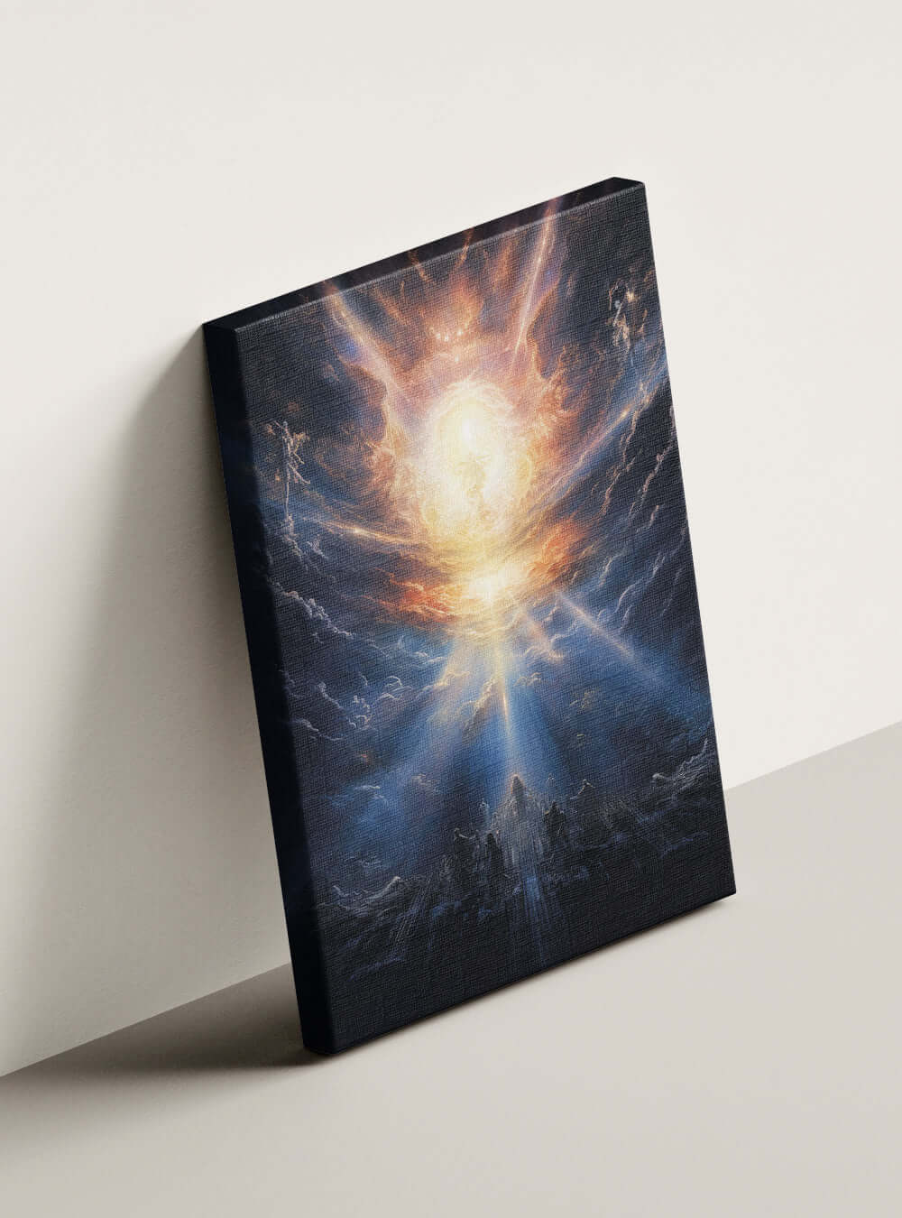 Genesis 1:1 Celestial Event Christian Wall Art Canvas Print