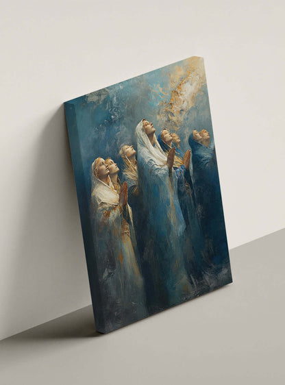 Genesis 2:24 Timeless Gaze Christian Canvas Sacred Art Print