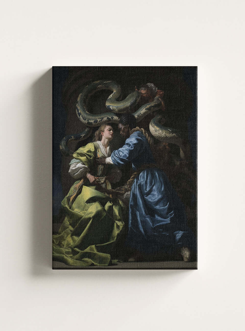 Genesis 3:15 Serpentine Encounter Bible Verse Canvas Art Print