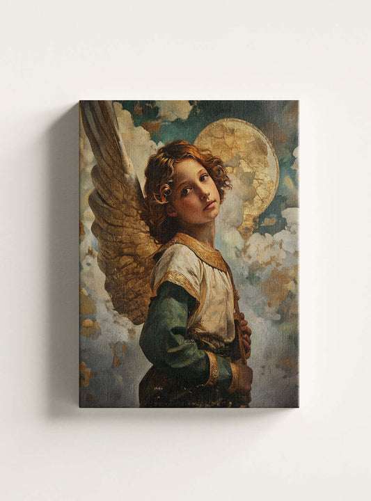 Guardian Angel Christian Home Decor Canvas Print