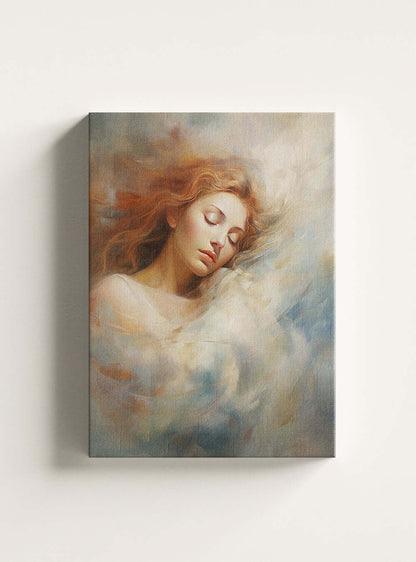 Heavenly Angel Portrait - Job 33:4 - Christian Canvas Art Print