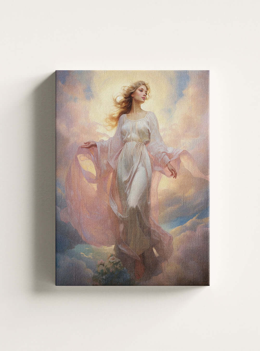 Hebrews 11:1 - Angelic Figure - Bible Verse Wall Art Canvas Print