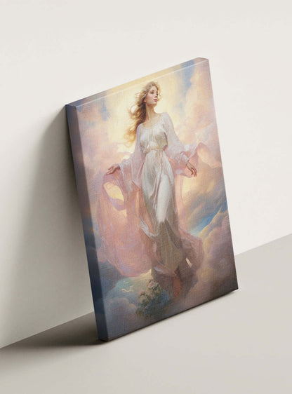 Hebrews 11:1 - Angelic Figure - Bible Verse Wall Art Canvas Print