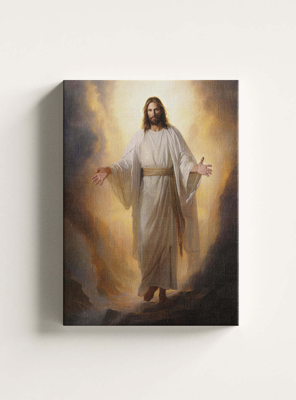 Hebrews 13:8 Divine Radiance Christian Canvas Artwork Print