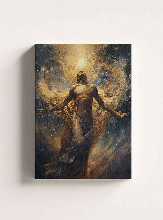 Hebrews 1:3 Sacred Art Christian Canvas by Holysteller