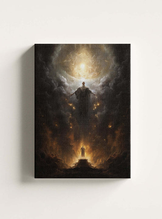 Hebrews 4:13 - Divine Confrontation - Sacred Art Canvas Print