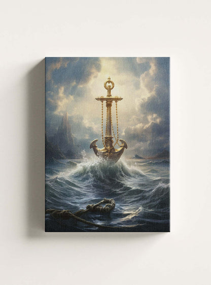 Hebrews 6:19 Majestic Anchor Sacred Art Canvas Print